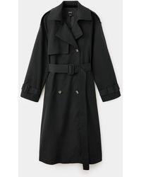 Mango - Long Double-Breasted Trench Coat - Lyst