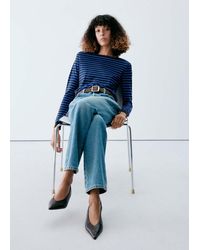 Mango - Gestreifter Strickpullover - Lyst