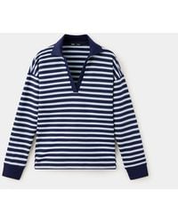 Mango - Striped Polo-Neck Sweater - Lyst