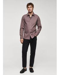 Mango - Slim-fit Cotton Structured Shirt - Lyst