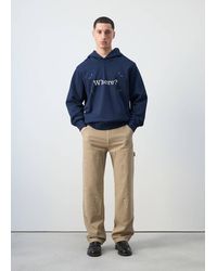 Mango - Printed 100% Cotton Hooded Sweatshirt - Lyst