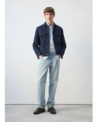 Mango - 100% Cotton Denim Jacket With Pockets - Lyst