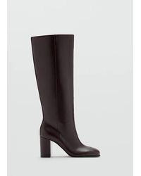 Mango - High Block-Heel Boot - Lyst