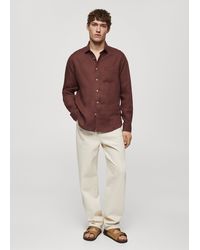 Mango - Classic Fit 100% Linen Shirt - Lyst