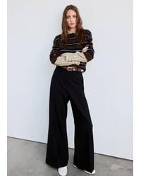 Mango - Round-Neck Striped Sweater - Lyst