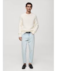 Mango - Wool-Blend Rib-Knit Sweater - Lyst