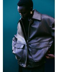 Mango - Orecchini Combinati Rilievo Oro - Lyst