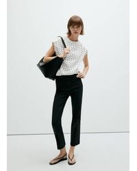 Mango - Polka Dots Cotton T-Shirt - Lyst
