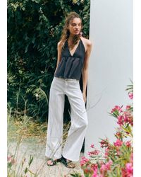 MANGO TEEN - Wide-Leg Jeans With Embroidered Details - Lyst