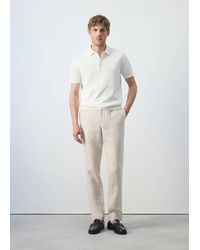 Mango - Slim-Fit 100% Linen Trousers - Lyst