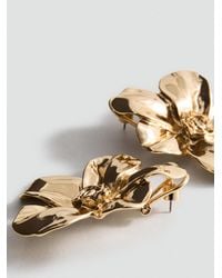 Mango - Flower-Design Earrings - Lyst