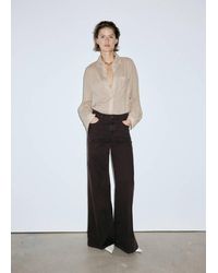 Mango - High-Waisted Wideleg Jeans - Lyst