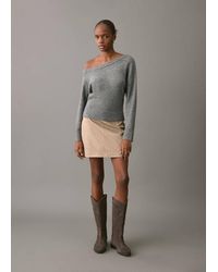 MANGO TEEN - Studded Suede Short Skirt - Lyst