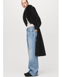Mango - Manteco Wool Coat With Fur Collar - Lyst