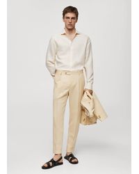 Mango - Slim-fit Linen Shirt - Lyst