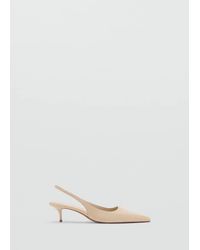 Mango - Pointed-Toe Leather Heeled Shoes - Lyst