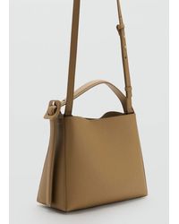 Mango - Mini Shopper Bag With Buckle - Lyst
