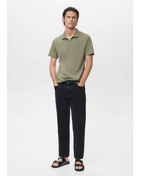 Mango - Cotton Piqué Polo Shirt - Lyst