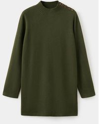 mango button knit dress Mango + Ribbed Buttonned Dress
