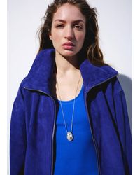 Mango - Pendant Necklace With Crystal Appliqués - Lyst