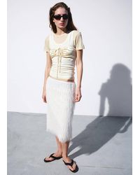 Mango - Two-Tone Contrast T-Shirt - Lyst