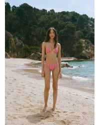 Mango - Combined Crochet Bikini Top - Lyst