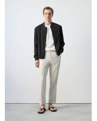 Mango - Slim-Fit Short-Sleeved T-Shirt Dark - Lyst