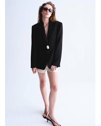 Mango - Fitted Suit Blazer - Lyst