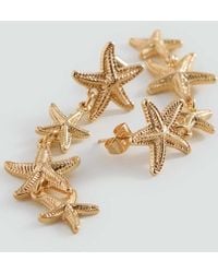 MANGO TEEN - Long Star Earrings - Lyst