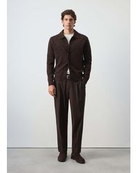 Mango - Alpaca Wool Blend Knitted Shirt - Lyst