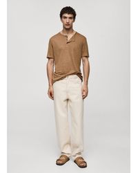 Mango - Slim-fit 100% Linen T-shirt - Lyst