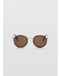 Mango - Round Metal-Frame Sunglasses - Lyst