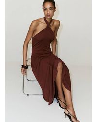 Mango - Halter-Neck Knitted Dress - Lyst