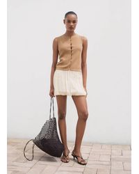 Mango - Fine-Knit Waistcoat With Buttons - Lyst