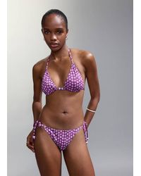 MANGO TEEN - Floral Bikini With Medium Coverage Bottoms - Lyst