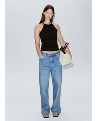 Mango - Halter Cotton Top - Lyst