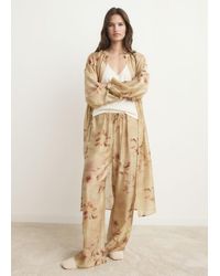 Mango - Leaf-Print Trousers - Lyst