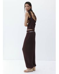 Mango - Textured Harem Pants - Lyst