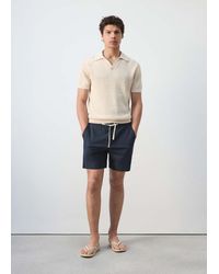 Mango - Cotton Lyocell Bermuda Shorts - Lyst