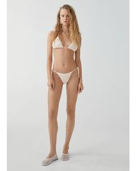 Mango - Beaded Texture Bikini Top - Lyst