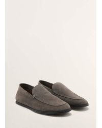Mango - Suede Leather Loafers - Lyst