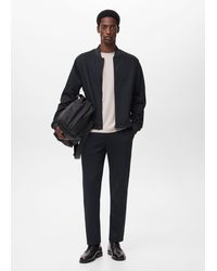 Mango - Comfort Stretch Zip-Up Hoodie - Lyst