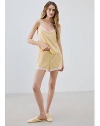 Mango - 100% Cotton Pyjama Shorts - Lyst