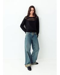 MANGO TEEN - Openwork Knit Sweater - Lyst