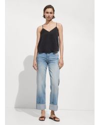Mango - Satin Top With Straps - Lyst