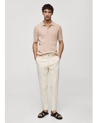 Mango - Slim Fit Chino Trousers Off - Lyst
