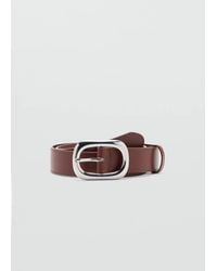 Mango - Oval Buckle Belt - Lyst