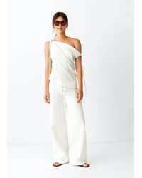 MANGO TEEN - Low-Waist Striped Texture Jeans - Lyst