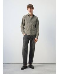 Mango - Regular Fit Check Cotton Shirt - Lyst