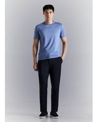 Mango - Slim Fit Comfort Stretch Coolmax T-Shirt - Lyst